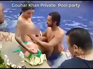 Indian Assume command of Gouhar Khan Private Pool strip